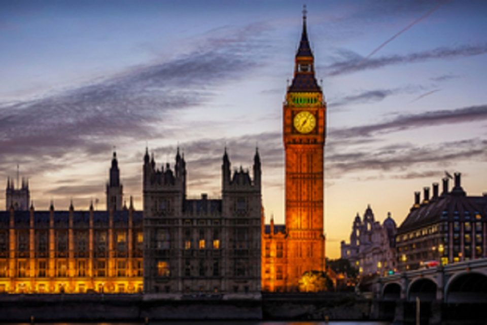 Palace of Westminster in the evening