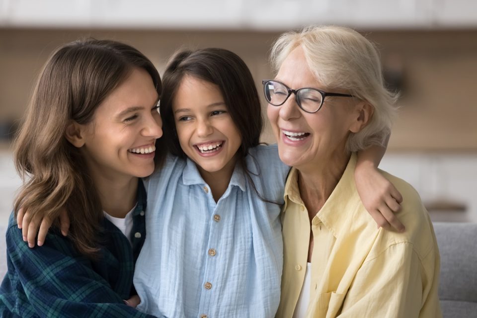 Three generations of women.